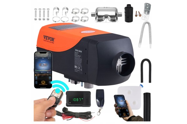 Vevor 8kW 12V Stop Heating with BT App and Remote Control