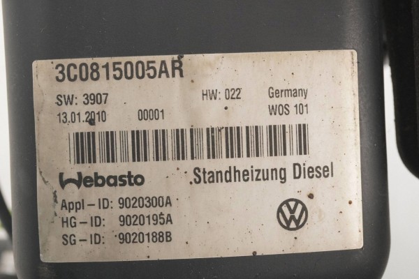 PARKING HEATER WEBASTO VW PASSAT CC 3C0815005AR 9020195A Version European