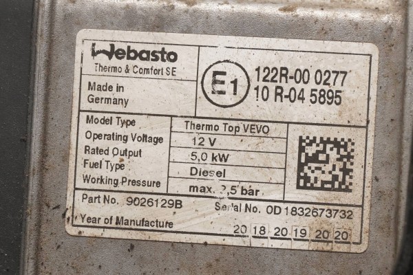 PARKING HEATER WEBASTO VW CADDY 1K0815007CJ Catalog number of substitutes W0S1010000