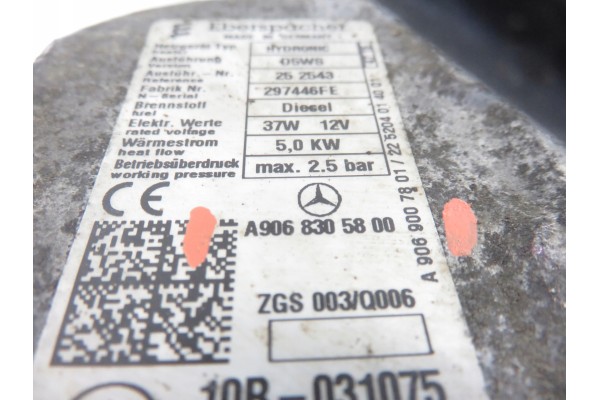 Calefactor Webasto para Mercedes Sprinter (906) 9068305800