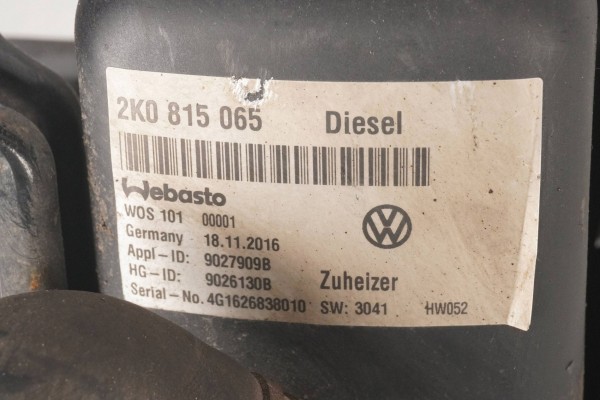 Calefactor estacionario WEBASTO para VW Caddy 2K0815065 9026130B