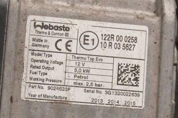 Calefactor estacionario WEBASTO para VW Golf VII 5Q0815005K 9024623F
