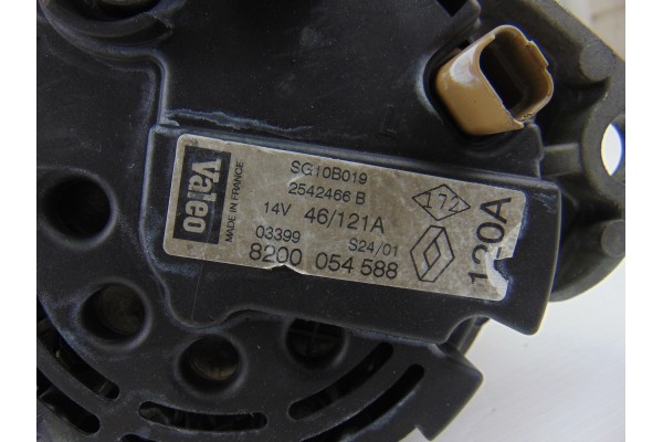8200054588  ALTERNADOR RENAULT SCENIC I (JA...) 1.9 DCI Authentique 2002 8200054588 194169 RENAULT - 4