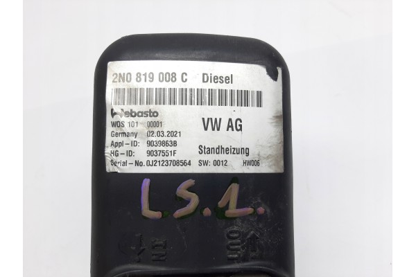 VW CRAFTER MAN TGE WEBASTO PARKING HEATER 2N0819008C Packaging status replacement