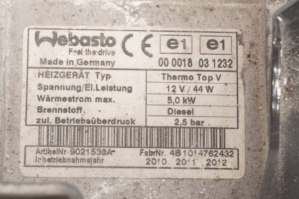 Calefactor estacionario Webasto para Skoda Octavia Mk2 1K0815005LQ 902