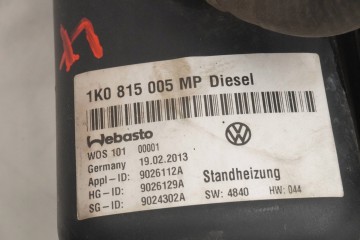PARKING HEATER WEBASTO VW CADDY TOURAN 1K0815005MP 9026129A Version European