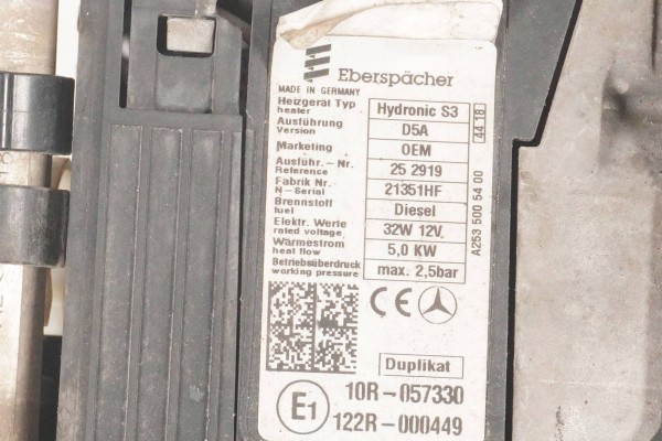 Calefactor estacionario Webasto para Mercedes GLC X253 C253 A253500520