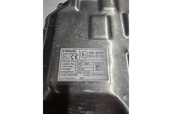 LAND ROVER DISCOVERY V WEBASTO PARKING HEATER 9038325D Part manufacturer Land Rover OE