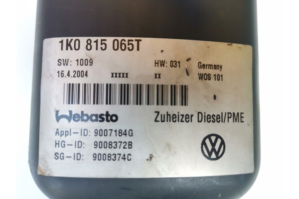 Webasto Thermo Top V VW Touran Caddy 1K0815065T Product weight with unit packaging 8 kg