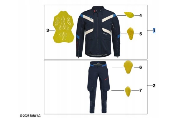 Chaqueta BMW Motorrad GS Trophy GTX para hombre azul talla 50