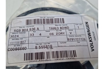 GOLF VII 7 HOOK CORD PULL BOWDENA 5G9804936A NEW ORIGINAL Part manufacturer Volkswagen OE