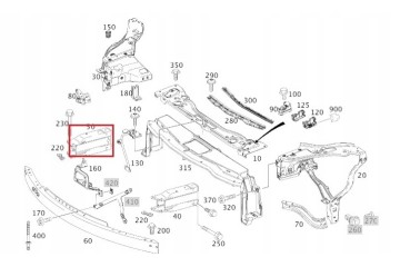 MERCEDES CLS E CLASS W212 Crush zone absorber front right OE Packaging status original