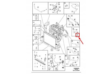 Engine radiator hose VOLVO S60 MK2 31410826 ORIGINAL Part manufacturer Volvo OE