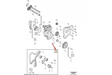 Kit de Correa de Distribución Original para VOLVO S60 V60 S80 S90 V90