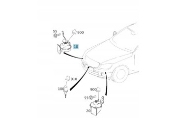 MERCEDES BENZ C W204 Right horn A0075427020 Part manufacturer MB