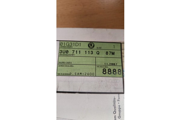 3U0711113Q87M gala shift lever gear with donkey bell Part manufacturer Volkswagen OE