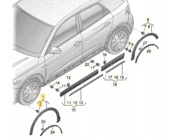 OE AUDI 83A8537174W3 WHEEL ARCH EDGE OVERLAY LEFT FRONT AUDI Q3 83A