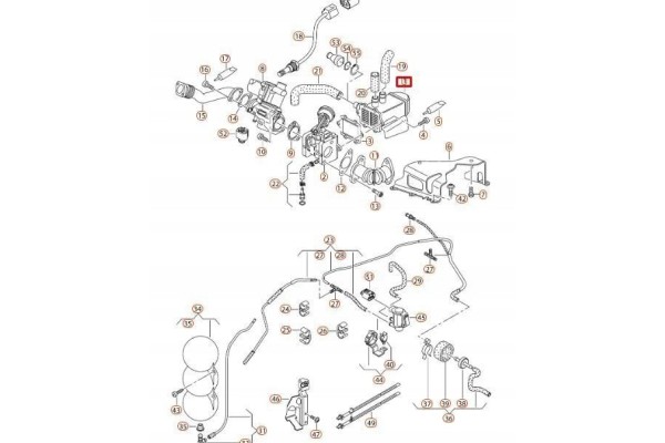 OE VAG 059131515AH VALVE COOLER EGR AUDI Q7 3 0 TDI 07 Catalog number of the original 059131515AH