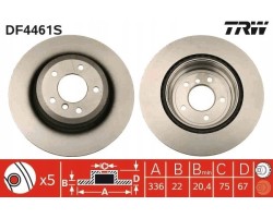 BRAKE DISCS REAR TRW DF4461S BMW 3 E90 E91 E92 X1
