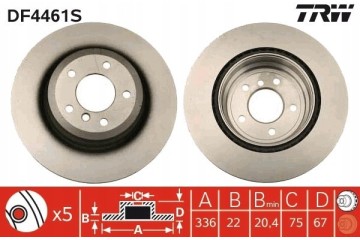 BRAKE DISCS REAR TRW DF4461S BMW 3 E90 E91 E92 X1
