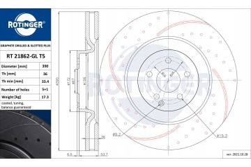 SHIELD ROTINGER RT 21862 GL T5 Number of discs offered 1