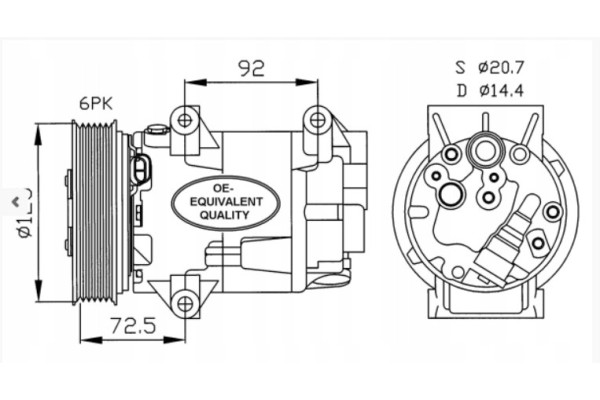 Compresor de aire acondicionado NRF 32208