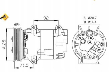 Compresor de aire acondicionado NRF 32208