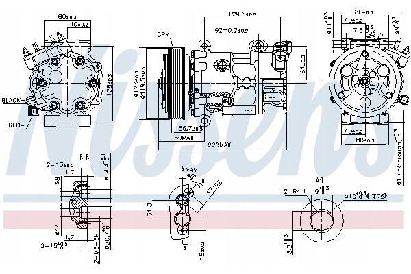 Compressor air conditioning NISSENS 890743 Part manufacturer Nissens