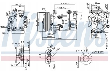 Compressor air conditioning NISSENS 890743 Part manufacturer Nissens