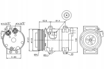 Nissens 89070 Compressor air conditioning Catalog number of substitutes ACAUTO AC 01ZX042 ACAUTO AC 03XX07 ACAUTO AC 04ZX04 ACAU