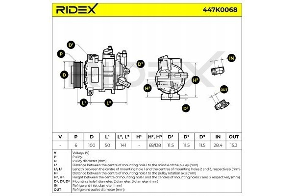 Air conditioning compressor AUDI A4 Avant Catalog number of the original 4F0260805AA 4F0260805AE 4F0260805AL 4F0260805AN 4F02608