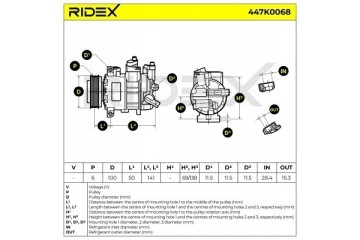 Air conditioning compressor AUDI A4 Avant Catalog number of the original 4F0260805AA 4F0260805AE 4F0260805AL 4F0260805AN 4F02608