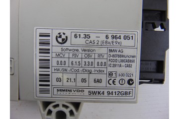 6964051 MODULO ELECTRONICO BMW SERIE 1 BERLINA (E81/E87) 120d 2008 6964051 190283 BMW - 2