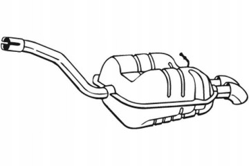 EXHAUST SILENCER REAR SKODA OCTAVIA II VW GOLF V JETTA III Part manufacturer Bosal