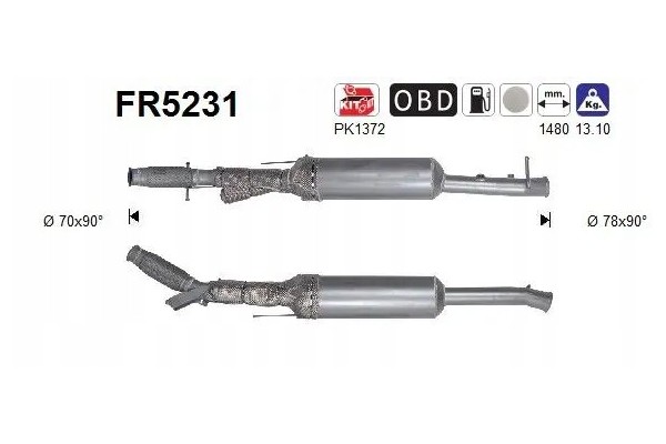 PARTICULATE FILTER FAP DPF FR5231 AS CITROEN Packaging status original