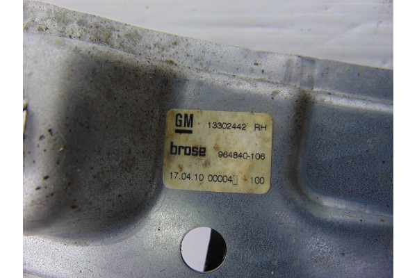 13302442 ELEVALUNAS TRASERO DERECHO OPEL INSIGNIA BERLINA