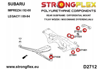 Subaru Forester I 97 02 SF II 02 08 SG Rear Bushing Kit Part manufacturer Strongflex
