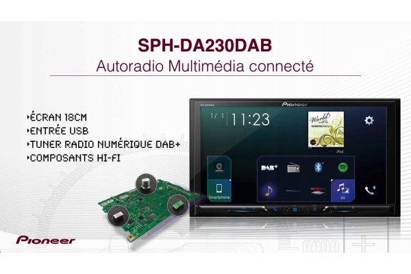 PIONEER SPH DA230DAB RADIO CarPlay DAB FLAC WAZE Catalog number of the part SPH DA230DAB