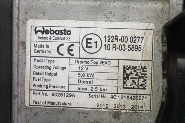 Calefactor de estacionamiento Webasto VW Passat B7 3AA815005D 9026129A