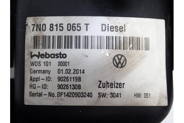 WEBASTO PARKING HEATER 7N0815065T SEAT ALHAMBRA II 7N 2 0 TDI CFG 14R Quality of parts according to GVO O original with manufact