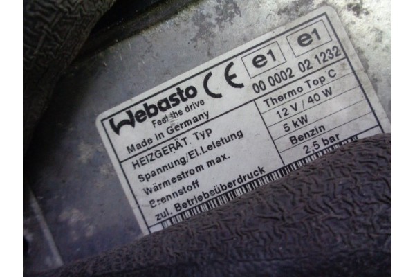 PARKING HEATER WEBASTO THERMO TOP C AUDI A8 D3 4 2 PETROL Car type passenger cars