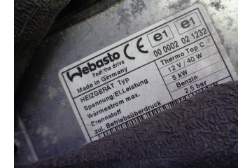 PARKING HEATER WEBASTO THERMO TOP C AUDI A8 D3 4 2 PETROL Car type passenger cars