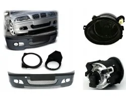Parachoques delantero BMW E46 para pintar con luces antiniebla