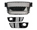 GRILL AUDI A5 8T 07 12 RS5 DESIGN HALOGEN GRILLE BLACK GLOSS