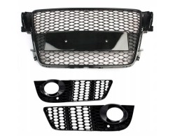 GRILL AUDI A5 8T 07 12 RS5 DESIGN HALOGEN GRILLE BLACK GLOSS