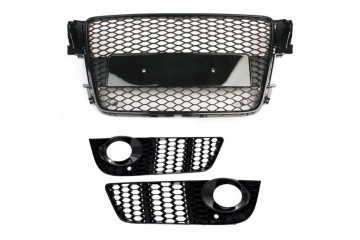 GRILL AUDI A5 8T 07 12 RS5 DESIGN HALOGEN GRILLE BLACK GLOSS