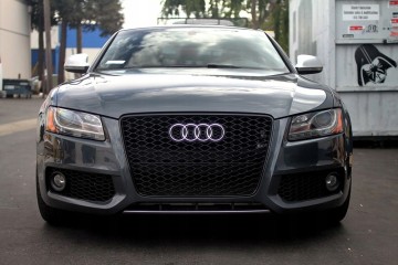 GRILL AUDI A5 8T 07 12 RS5 DESIGN HALOGEN GRILLE BLACK GLOSS Installation side front