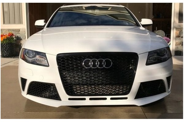 Rejilla Audi A5 S-line 8T 07-12 Diseño RS5 Halógeno Negro Brillante
