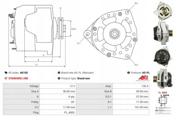 New Alternator TOYOTA TUNDRA Pickup _K5_ _K6_ 4 7 UCK50_ UCK51_ UCK5 Catalog number of substitutes AD KUHNER 554064RI AS PL ACH9