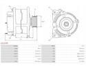 Alternador AS-PL A3127PR 12V 140A para Audi/Seat/Skoda/VW 1.4 TSI